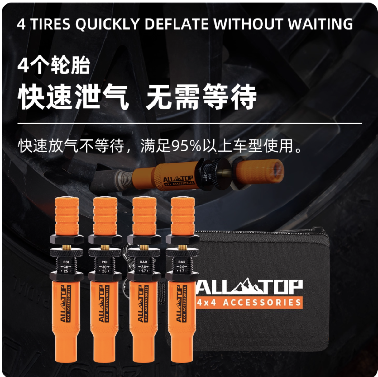 ALLTOP輪胎放氣神器沙漠越野自動洩壓快速放氣閥工具:圖片 4